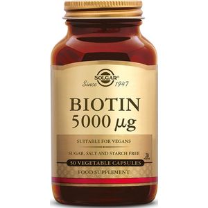 Solgar - Biotine 5000 mcg - 50 Veg Capsules - Voedingssupplement
