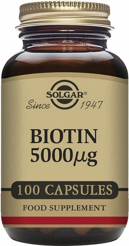 Solgar Biotine 5000mcg - 100 Capsules - Vrij van Gluten en Zuivel