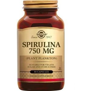 Solgar Spirulina 750Mg V-Caps 80  -  Solgar Vitamins