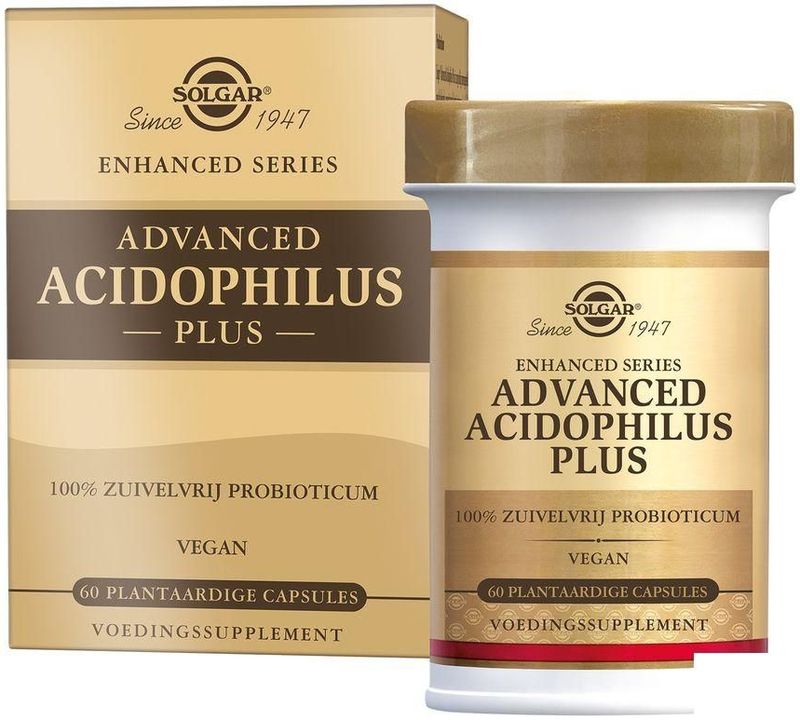 Solgar - Advanced Acidophilus Plus - Probioticum - 0,5 miljard levensvatbare bacteriën per capsule