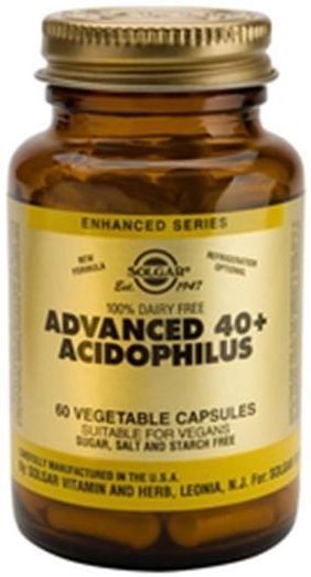 Solgar Advanced 40 + Acidophilus V-Capsule 60  -  Solgar Vitamins