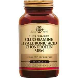 Solgar Glucosamine Hyaluronzuur Chondroitine MSM (60 tabletten)