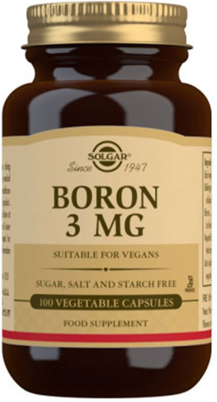 Solgar Boron 3 mg - 100 Plantaardige Capsules