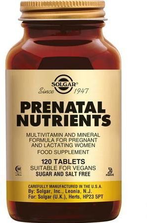 Solgar - Prenatal Nutrients - Multivitamine voor Zwangeren - 120 Tabletten