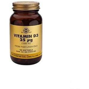 Solgar Vitamin D3 1000 IU/25 µg Softgel 100 stuks