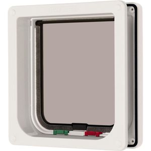 Cat Mate Afsluitbaar Kattenluik - 4 Vergrendelingsstanden - Kattenluik Met Tunnel - 19,2 x 20 cm - wit 235W