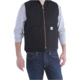 Carhartt Duck Vest Arctic Quilt Lined Zwart Bodywarmer Heren Size