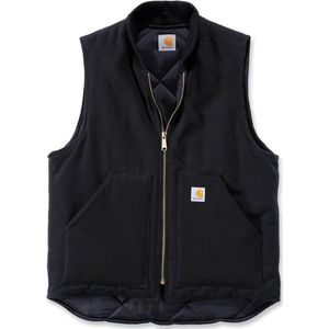 Carhartt Duck Vest Arctic Quilt Lined Zwart Bodywarmer Heren Size
