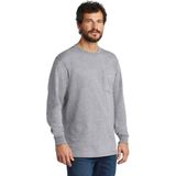 Carhartt Pocket T Shirt lang mouw Heren Heather Grey (valt als)