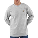 Carhartt Pocket T Shirt lang mouw Heren Heather Grey (valt als)