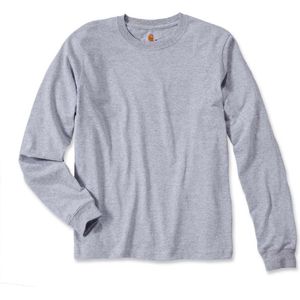 Carhartt T-Shirt Logo Long Sleeve T-Shirt Heather Grey