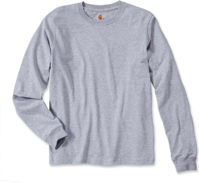 Carhartt Lange Mouwenshirt Logo Grijs