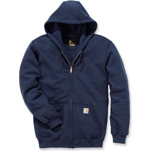 Carhartt K122 Midweight Zip Front Hooded Sweatshirt Original Fit New Navy (valt als)