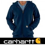 Carhartt Midweight Zip Hooded Sweatshirt New Navy Heren Size