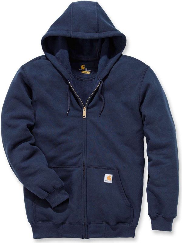 Carhartt Midweight Zip Hooded Sweatshirt New Navy Heren Size
