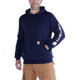 Carhartt Trui Sleeve Logo Hooded Sweatshirt - Kleur: Navy