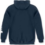 Carhartt Trui Sleeve Logo Hooded Sweatshirt - Kleur: Navy