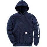 Carhartt Trui Sleeve Logo Hooded Sweatshirt - Kleur: Navy