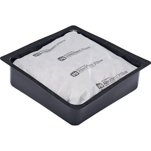 PIG Absorptiekussen in PE-opvangbak - PILLOW-IN-A-PAN, opvangbak met bekleding, VE = 24 st., l x b x h = 250 x 250 x 50 mm