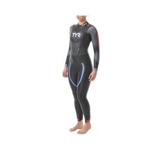 tyr hurricane cat 3 vrouwen triathlon wetsuit zwart rood blauw