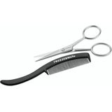 Tweezerman - Moustache Schaar & Kam - Baardverzorging Set - 2 Stuks