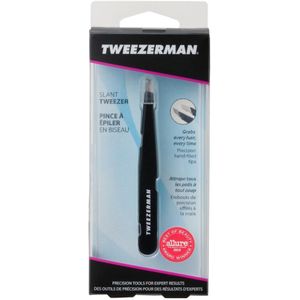 Tweezerman Studio Collection Pincet met Schuine Punten Black 1 st