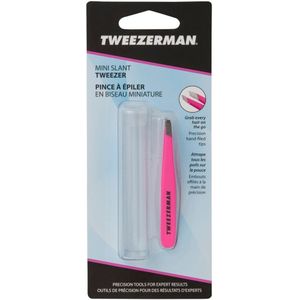 Tweezerman Mini Slant Tweezer Neon Pink Pincetten 1 stuk