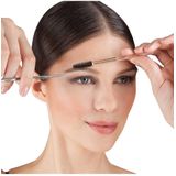 Tweezerman Wenkbrauwschaar Stainless Steel Met Borstel