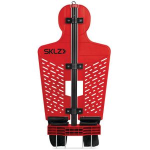 SKLZ Verdediger, voetbal trainingsapparatuur, lichtgewicht, duurzaam, draagbaar en eenvoudig instellen, zwart/rood, 183cm, 1 SIze