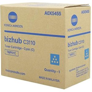 Konica Minolta - TNP-51C - Toner - Cyaan - 5000 pagina's ISO/IEC 19798