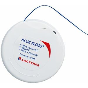 Lactona - Flossdraad - Blauw - 50 Meter - Gempregneerd met Fluoride