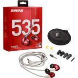 Shure SE535 - In-Ear Monitor - Transparant Rood - Drie Microdrivers per Kant