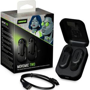 SHURE - MoveMic Two - Microfoon - Draadloos - Voor Mobiele Content Creators