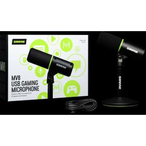 Shure MV6 - USB-C Microfoon - Cardioïde - Voor Gamers en Streamers