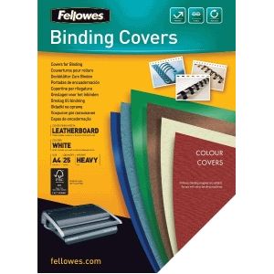 Pr&#228;sentationsdeckblatt A4 Lederstruktur 250g qm VE=25 St&#252;ck wei&#223;