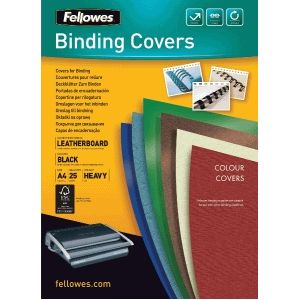 Pr&#228;sentationsdeckblatt A4 Lederstruktur 250g qm VE=25 St&#252;ck schwarz