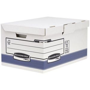 Bankers Box System, opbergdoos flip top maxi, blauw