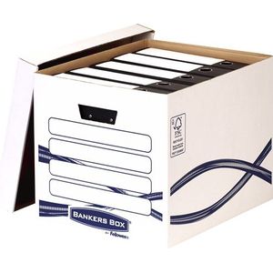 10 x Bankers Box Archivbox Hoch Bankers Box Basic 333x320x410mm weiß/b