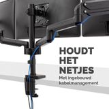 Dreifach Monitorarm Fellowes Platinum, bis 27" Breite, VESA, dreh-/schwenk-/neigbar, höhen- & tiefenverstellbar, schwarz