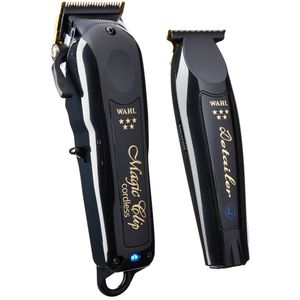 Wahl - Combi Cordless Barber Combo - Voordeelset - Krachtige Motoren - Premium Titanium Snijmessen