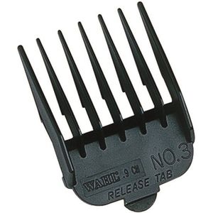 Wahl Opzetkam nr. 3 Plastic zwart 10mm