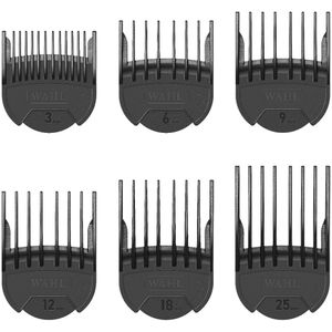 Wahl - Opzetkam Set 1 t/m 8 - Zwart - Kunststof - 3-25mm