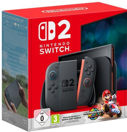 Nintendo Switch 2 + Mario Kart World draagbare game console 20,1 cm (7.9") 256 GB Touchscreen Wifi Zwart
