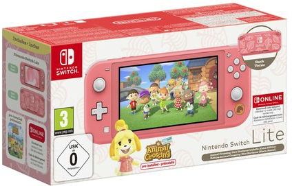 Nintendo Switch Lite Animal Crossing: New Horizons Isabelle Aloha Edition draagbare game console 14 cm (5.5") 32 GB Touchscreen Wifi Koraal