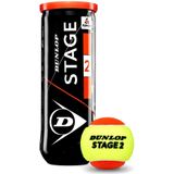 DUNLOP Tennisbal Stage 2 Orange - voor beginners en kinderen op het middenveld (1x3 huisdier)