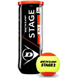 Tennisbal Dunlop Stage 2 Orange 3-Tin (Doos 24x3) 2020