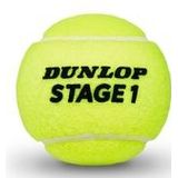 Dunlop Stage 1 mini Tennisballen - rubber/vilt - groen/geel - 60 stuks