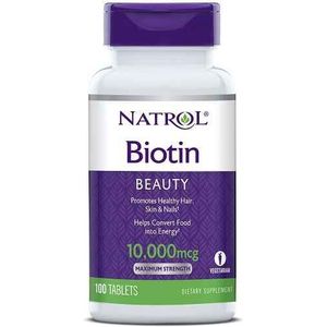Natrol - Biotine 10000mcg - Multivitaminen - 100 Tabletten