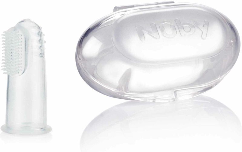 Nûby - Vingertandenborstel - Met Opbergdoosje - 3+ Maanden