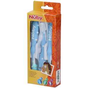 Nuby Tandenborstelset - Blauw - +3m